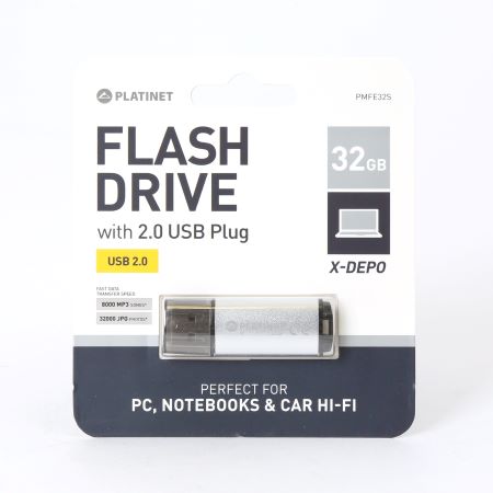 PT USB 32GB X-Depo 2.0 sivi, Platinet